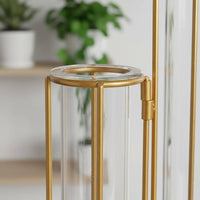 Test Tube Flower Vase Minimalist Design Test Tube Vase Modern Design Water-Based Rooting Display Stand for Desktop, Tabletop, Bookshelf