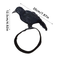Wearable Crow Lightweight Crow with Elastic Strap Bird Prop with Shoulder Strap Lifelike Statue Mystical for Cosplayers