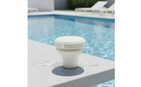 Round Face Pool Return Fitting Secure Fit Pool Fitting with Perforated Top Compatible Anti-Suction for Fiberglass Pools