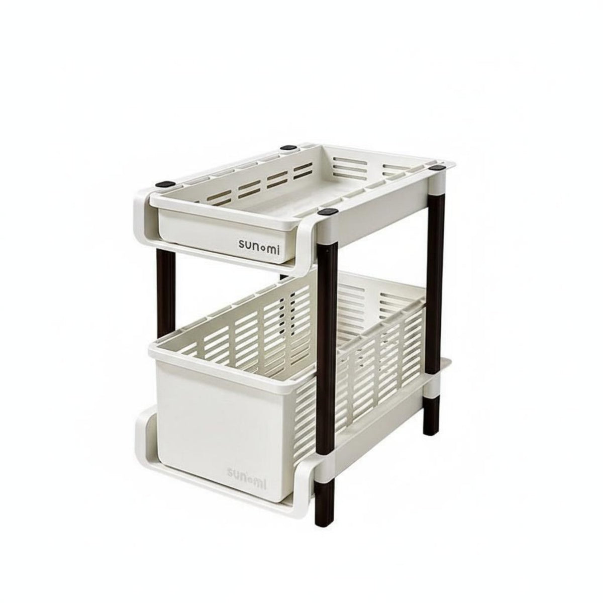 With casters beneath-desk Rolling storage area Saving 2-Tier Rolling Organizer Easy Organization Storage organizer Multifunctional Use for Office Workers, homeowners, Dorm Room, Small areas, Bedroom, Bathroom