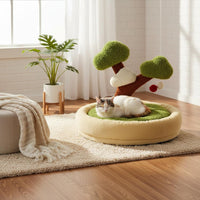 Multifunctional Cat Nest Soft and Comfortable Tree Shaped Cat Bed Interactive Play Toys for Kittens