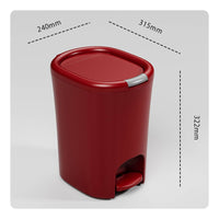 Large Capacity Foot Pedal Trash Can Hands-Effortless Operation Step-on Trash Can Stylish Design Foot Pedal Garbage Bin Odor-Sealing Lid for Bathroom, Living Room, Office