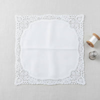 Elegant Embroidered Handkerchief Lightweight Lace Handkerchief Cotton Lace Hanky for Gift, Wedding, Memorial