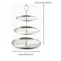 Stainless Steel Cake Stand Detachable Metal Cake Stand Smooth Finish Serveware Easy to Clean