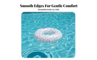 Inflatable Swim Donut PVC Patterned Pool Tube Colorful Pattern Inflatable Pool Tube for Teens, Adults, Beach, Vacation, Lake