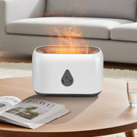 Fire-Effect Aroma Diffuser Desktop Fire Mist Dispenser Timer Settings Home Decor