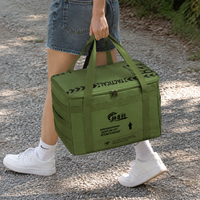 Camping Bag 42L, Waterproof Equipment Bag 600D Oxford, Camping Gear Organizer with Compartments and Handles, 48x33x27cm