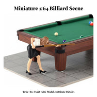 Billiards Player Figurine Realistic Design 1:64 Scale People miniature:64 Scale People Figures High Accuracy for Sand Tables