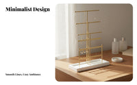 6-Tier Jewelry Stand Large Capacity Necklace and Earring Holder Necklace Holder with Tray Multi-Functional for Bedroom, Closet