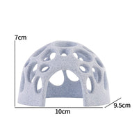 Multi-Hole Design Shrimp Breeding Hut Realistic Texture Hollow Dome Decoration Aquarium Ornament