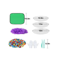 DIY Mosaic Stepping Stone Kit Outdoor Stepping Stone Mold Set Waterproof Mat Round Mold Kit Alphabet Molds