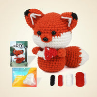 Handmade Gift Idea DIY Animal Crochet Kit Easy to Learn Animal Crochet Kit Tutorial Included for Beginners, Adults, Teens