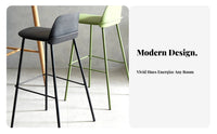 Modern Design Minimalist Bar Stool Sturdy and Long-Lasting Counter Chair High Load-Bearing Capacity Seating Furniture Ergonomic Seat for Cafe Owners, Homeowners, Adults, Reception Desk, Restaurant, Kitchen Island, Dining Room