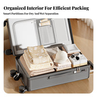 30/70 Split Opening Trolley Large Capacity Hardside Luggage Sturdy and Long-Lasting for Women, Vacation, Vacations, Airport