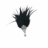 Handmade Vintage Bridal Headpiece Elegant Design Bridal Feather Clip Easy to Wear Feather Hair Clip Lightweight for Brides, Performers, Weddings, Formal Events, Themed Parties