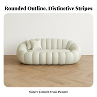 Abrasion-Resistant Resistant Pumpkin-Shaped Settee Pet accommodating Armless Loveseat distinctive standline Sofa Comfortable Design for Apartment Dwellers, Interior Designers, Reception Area, Bstandique, Lounge, Small Spaces
