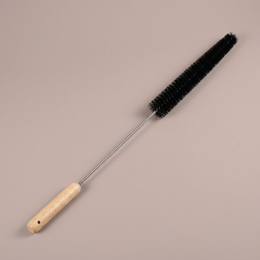 Nylon Cleaning Brush with Stainless Steel Handle, Small Detail Brush for Electronics Cleaning, Pipe Brush Tool for Hobbyists