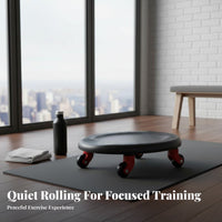 Silent Wheels 4-Wheel Ab Roller Disc Anti-Slip Surface Ab Roller Disc Floor-Friendly 4 Wheel Core Slider Compact Design for Home Gym