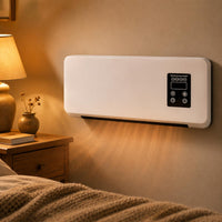 White Wall-Mounted Air Heater Display Wall Mounted Heater Rounded-Corner Home Heating