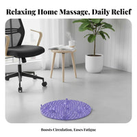 Balanced Firmness Round Silicone Stepping Pad Portable Acupressure Foot Mat Non-Slip Foot Acupressure Mat Interlocking Design for Office Workers, Elderly, Under Desk, Gym