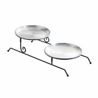 Decorative Multi-Tier Serving Stand Modern Design Tiered Dessert Server Space-Saving for Party Hosts, Afternoon Tea, Reception Desk, Parties