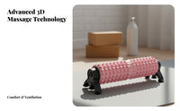 Anti-Slip Design Spiky Massage Roller with Base High Load Capacity Foam Roller with Stand Stretching Accessory for Athletes, Home Gym