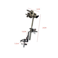 Adjustable Drum Clamp with Rod Long-Lasting Drum Hardware Clamp Strong Grip Double Mounting Bracket Professional for Stage, Practice Rooms