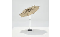 Outdoor Umbrella with Water-Filled Base-Fill Tilting Patio Umbrella Sturdy for Homeowners, Cafe Owners, Backyard, Garden, Poolside