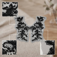Sequin Bead Flower Applique Embroidered Floral Applique Sequined for DIY Crafts