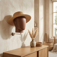 Mannequin Head Hat Stand Metal Hook Bracket Wall Mount Hat Display Space Saving Mannequin Head Display Stand
