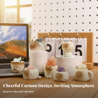 Lucky Cat Cute Glittering Feline Figurine Festive Welcoming Cat Figurine Statue for Collectors, Young Adults, Desktop, Living Room, Office