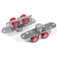 Oval Mounting Plate Sliding Door Roller Slim-Line Ball-Bearing Roller Assembly Silver Finish Window Sliding Wheel Screw Holes