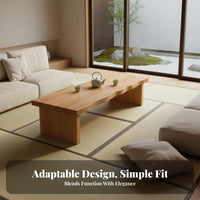 Japanese design Floor Desk hardwood Wood Coffee Table Minimalist Design Household Furniture for Apartment Dwellers, Families, Living Room, Bedroom, Office