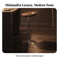 Italian design Adjustable rotating Stool with spine supportrest Minimalist Design Adjustable rotating Stool Upholstered Seat Bar Furniture Built-in Footrest for Homeowners, Adults, Guests, Kitchen Island, morning dining corner, Pub, Dining Room