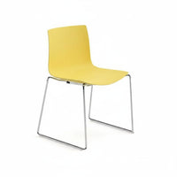 Colorful Choices Stackable Armless Chair Space-Saving Molded Plastic Shell Chair Modern Design Seating Furniture Minimalist design for Office Workers, Restaurant Owners, Training Room, Cafe, Study, Kitchen