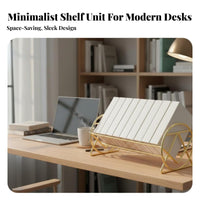 L-Shaped Bookend Space-Saving Book Holder Multi-Functional Desktop Organizer for Office Workers, Librarians, book rack, Study Room, Library