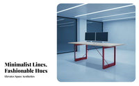 Spacious worksurface Panel Leg Desk Natural Wood Look Large Desk with Metal Legs Multi-Purpose Office Furniture Modern Design for Remote Workers, Professionals, Homeowners, Conference Room, Studio, Bedroom