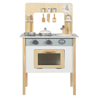 Wooden Play Kitchen with Sink Realistic for Preschoolers, Preschool, Daycare