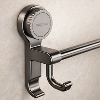 Sink Towel Bar, Carbon Steel No Drill Rack for Bathroom, Rust-Resistant Apartment Storage with 180° Rotation & Strong Suction, Secure Anti-Slip Design