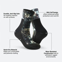 Neoprene Wetsuit Socks 7mm Thermal Diving Socks for Men Women, Warm Wetsuit Socks Anti-Slip Diving Snorkeling Swimming Surfing Beach Water Sports