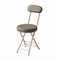 Space-Saving Padded Round Folding Stool Folds Flat Cross-Frame Folding Stool No Assembly Required Collapsible Seat Minimalist Design for Students, Apartment Dwellers, Homeowners, Dorm Room, Small Areas, Balcony, Indoor Use