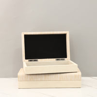 Decorative Storage Box with Lid Wood-Grain Wooden Storage Box with Hinged Lid Matte Chest for Closet