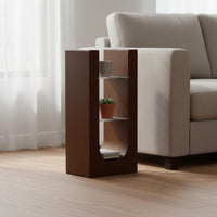 Foldable Paper Side Table Space-Saving Accordion Paper Table Reversible Use Nightstand for Small Areas