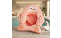 Support Straps Penguin Swim Loop Inflatable Infant Buoy with Safety Buckles Waterproof Swim Seat with Backrest for Babies, Toddlers