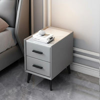 Modern Design Nightstand with Drawers Slim Profile 2-Drawer End Table Space-Saving Bedroom Storage Compact Size for Apartment Dwellers, Students, Homeowners, Bedside, Small Areas, Dorm Room, Entryway
