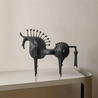 Horse Figurine Matte Horse Sculpture Abstract Decor for Home Stylists, Art Collectors, Living Room, Entryway, Bookshelf