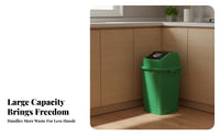 30 L Push-Open Trash Bin Domed Lid Square Trash Bin Space Saving Household Storage Indoor Outdoor Use for Commercial Areas