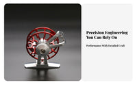 Side Release Switch Winter Fishing Reel Silver Frame Drag Adjustment Reel Compact Metal