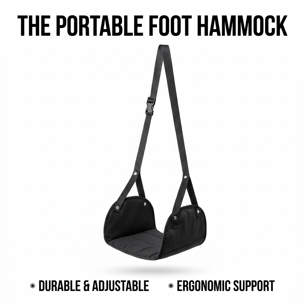 Airplane Footrest Inflatable Foot Rest for Travel, Travel Foot Rest for Sleeping, Inflatable Foot Rest for Airplane Seats, Travel Essentials for