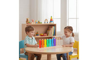 Wooden Disc Stacking Toy Wood Colorful Circle Stacker Stacking Game Sensory Play Wooden Color Sorting Toy for Young Children, Preschoolers, Daycare